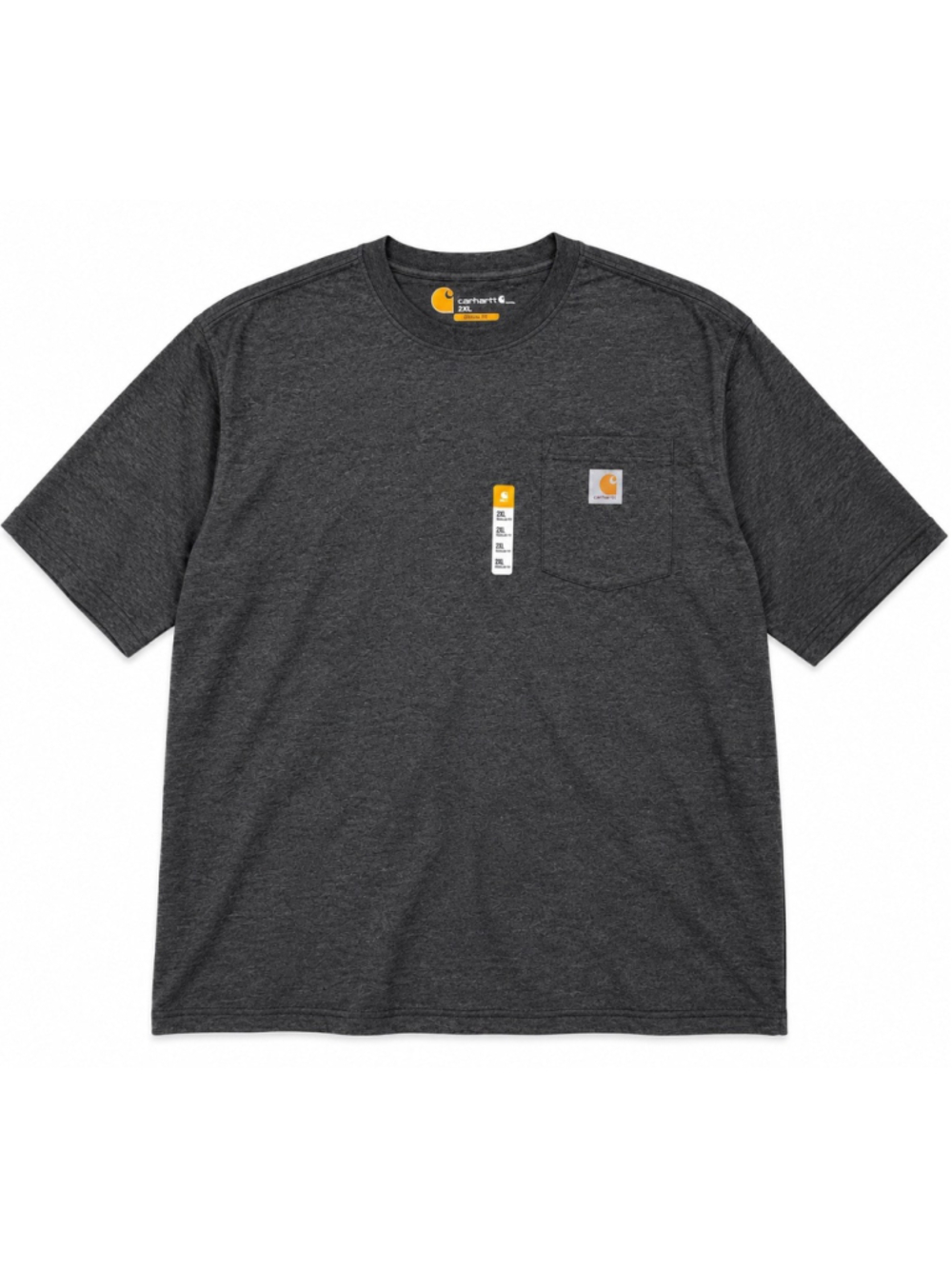 Carhartt Pocket T-shirt K87-M Men’s 2XL Loose Fit Heavyweight Gray Graphic New